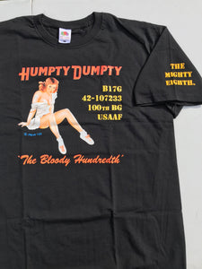 Humpty Dumpty Short Sleeve Nose Art T-Shirt 'The Bloody Hundredth'